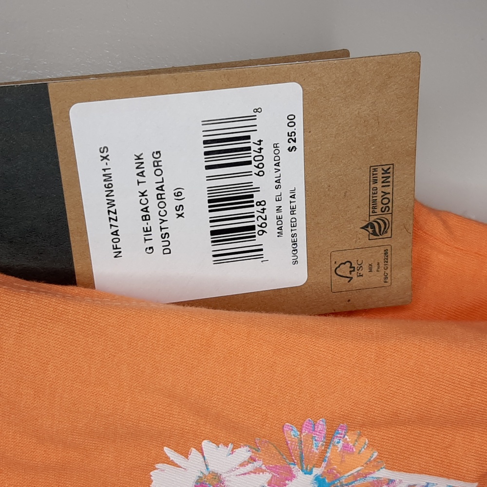 Nwt girls the north face tie back tank tanktop - Picture 2 of 6
